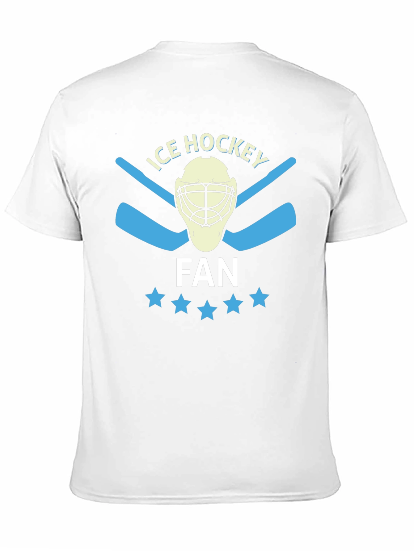 Ice Hockey Fan T-Shirt with Goalie Mask Design