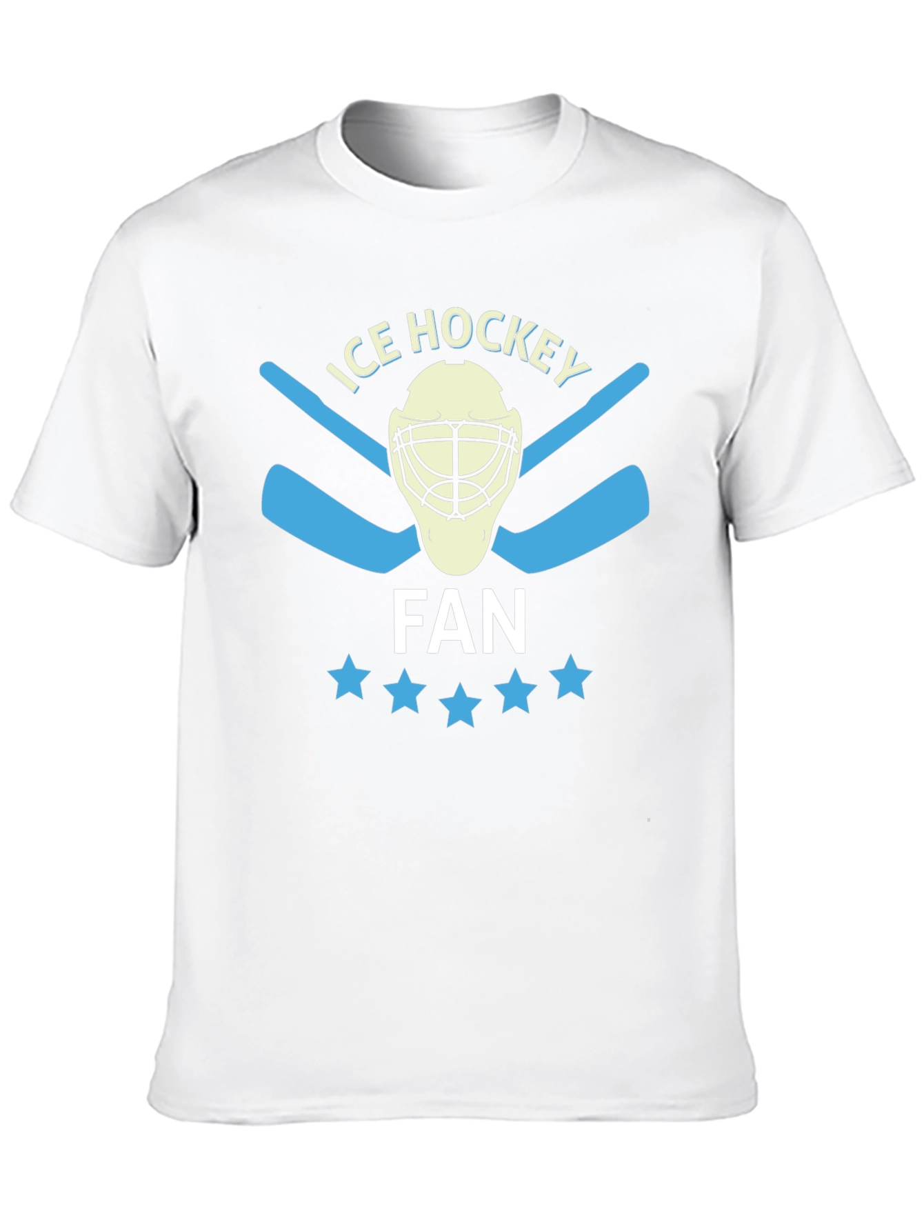 Ice Hockey Fan T-Shirt with Goalie Mask Design
