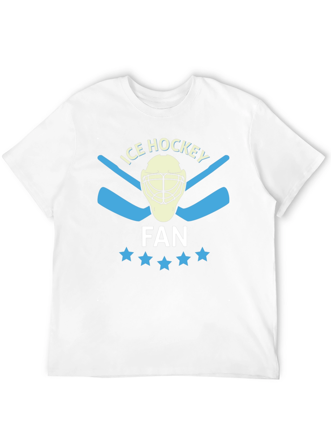 Ice Hockey Fan T-Shirt with Goalie Mask Design