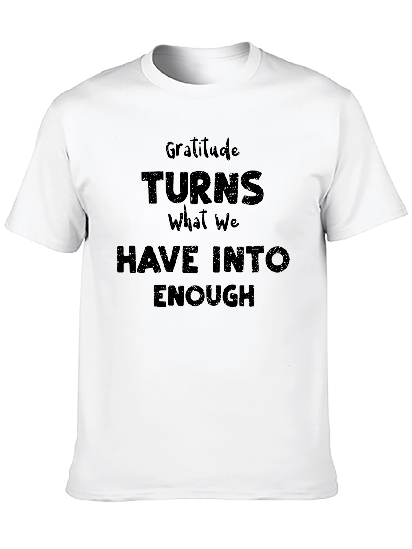 Gratitude Graphic Tee - Black Cotton Blend