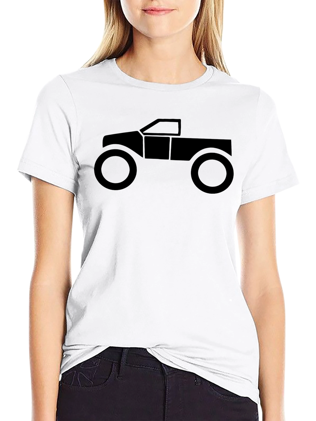 Off-Road Truck Graphic Tee - Black Cotton Casual