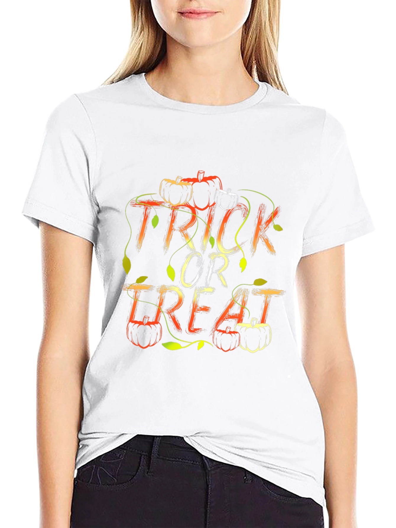Trick or Treat Halloween T-Shirt - Pumpkin Design