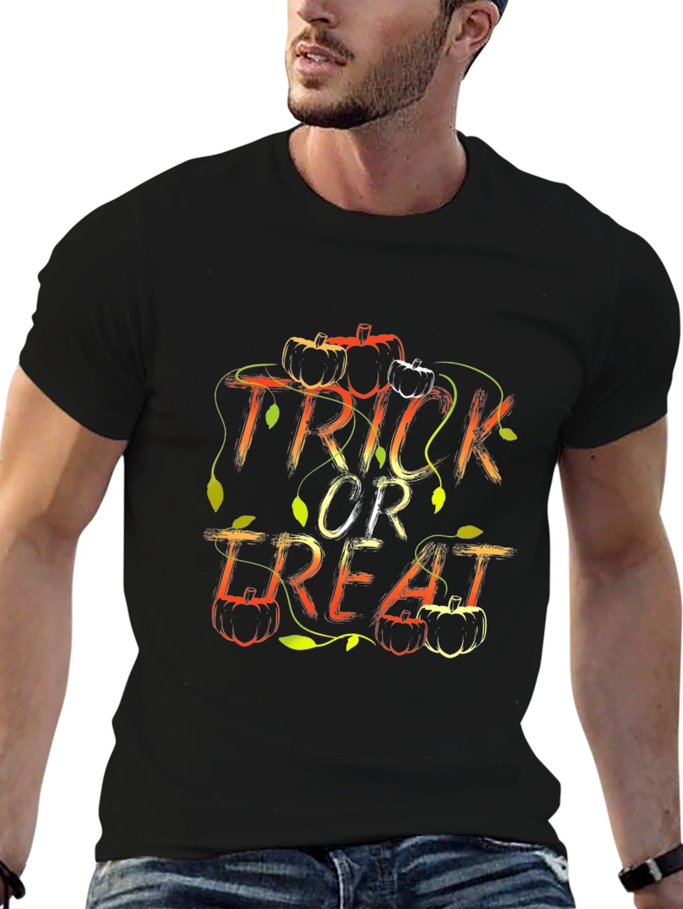 Trick or Treat Halloween T-Shirt - Pumpkin Design
