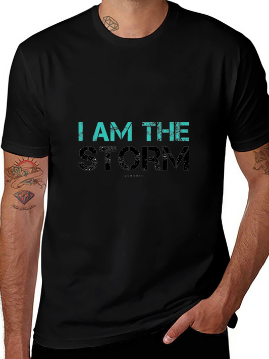 I Am The Storm Graphic Tee - Black Cotton
