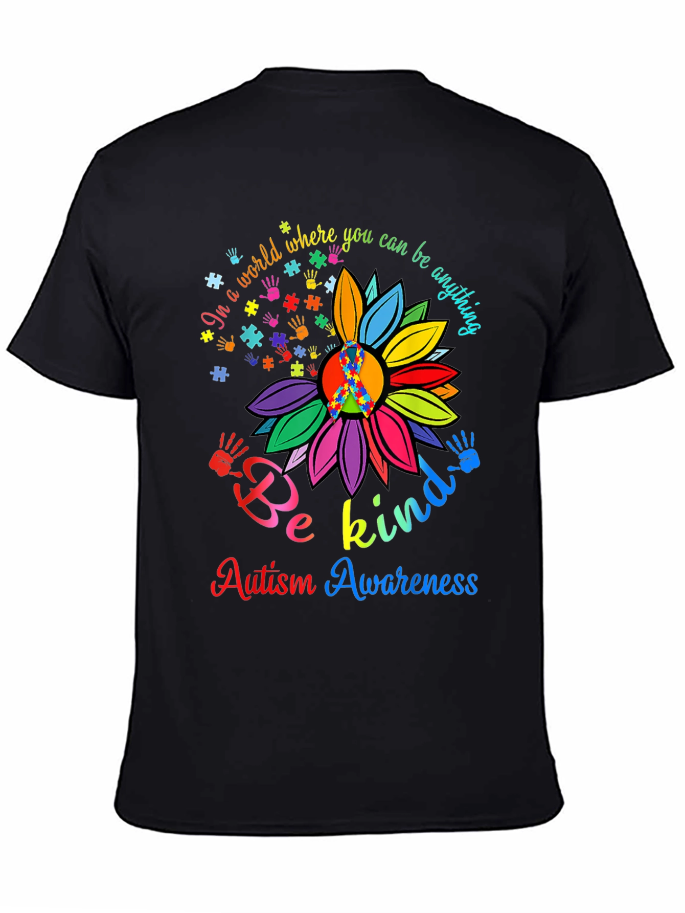 Autism Awareness T-Shirt - Be Kind Sunflower Tee