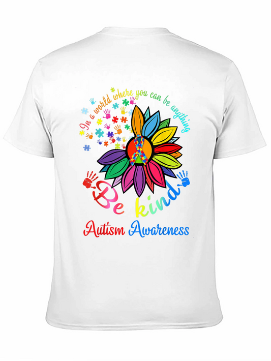 Autism Awareness T-Shirt - Be Kind Sunflower Tee