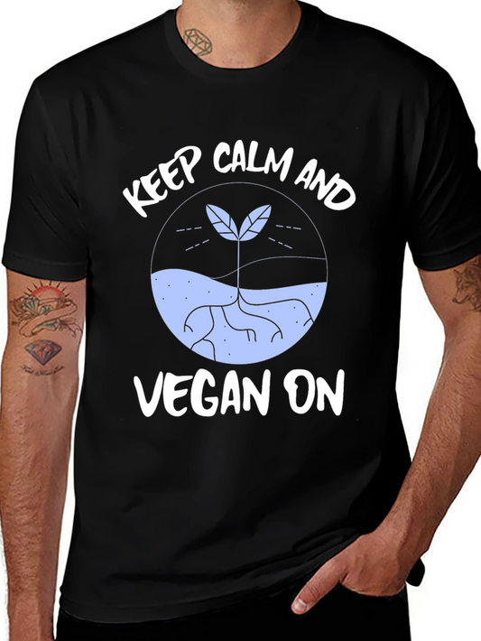 Keep Calm & Vegan On Graphic Tee