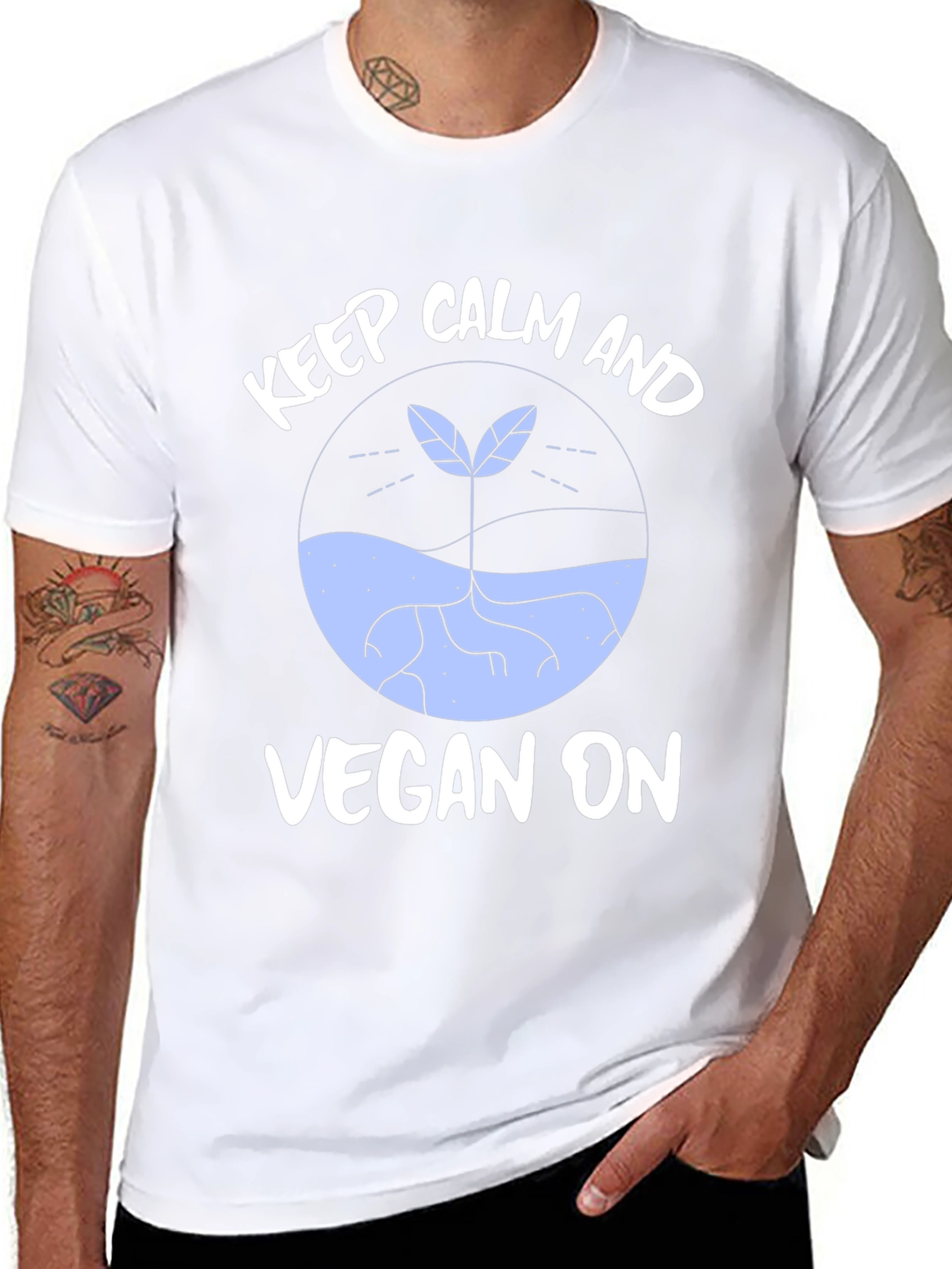 Keep Calm & Vegan On Graphic Tee