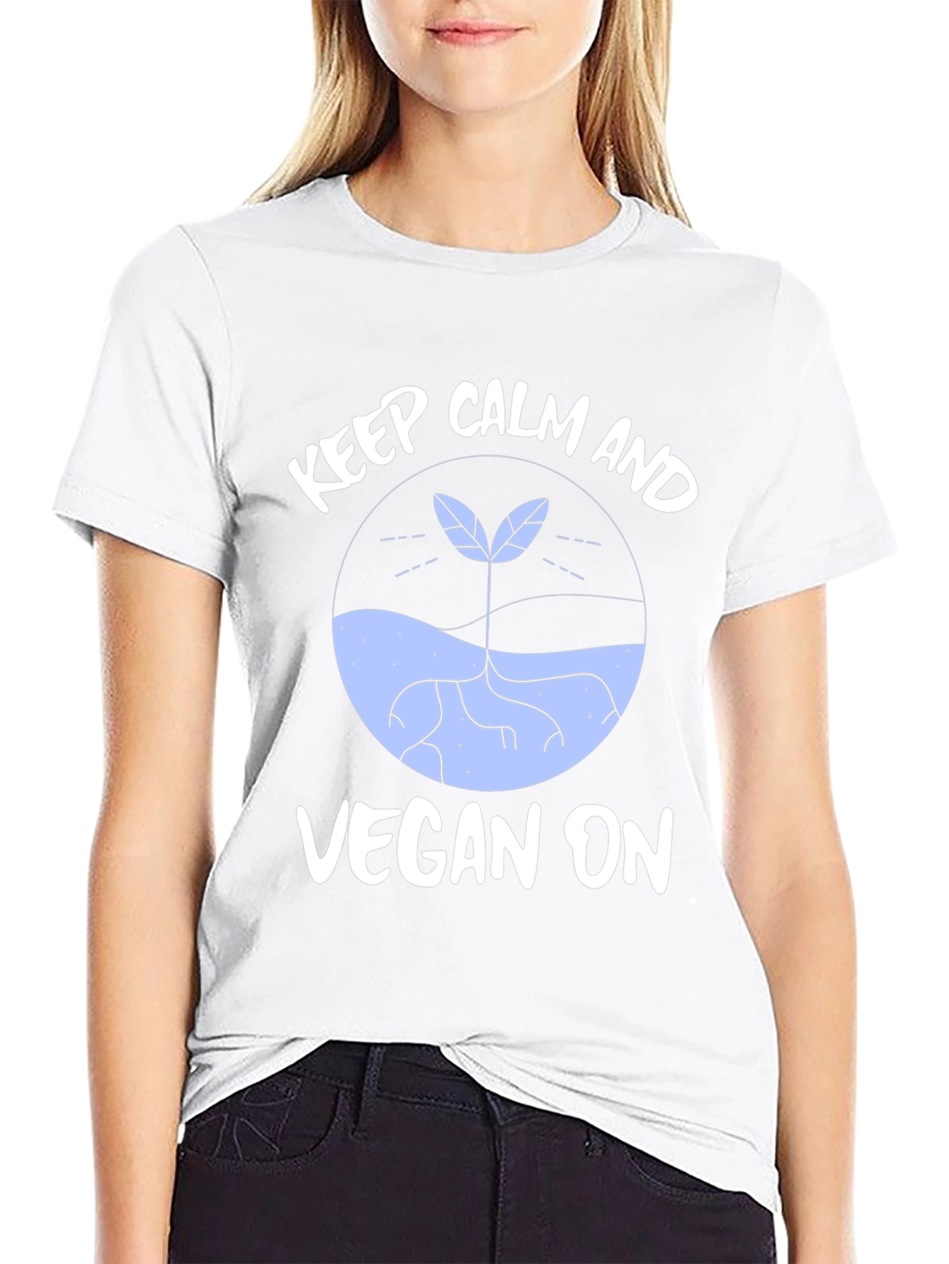 Keep Calm & Vegan On Graphic Tee