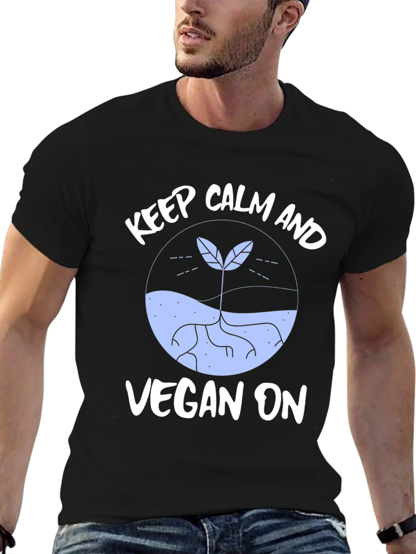 Keep Calm & Vegan On Graphic Tee