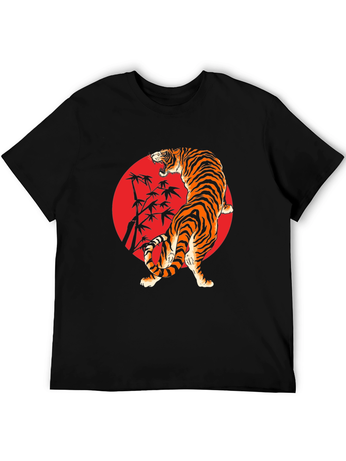 Tiger Graphic Tee - Black T-Shirt with Bold Design