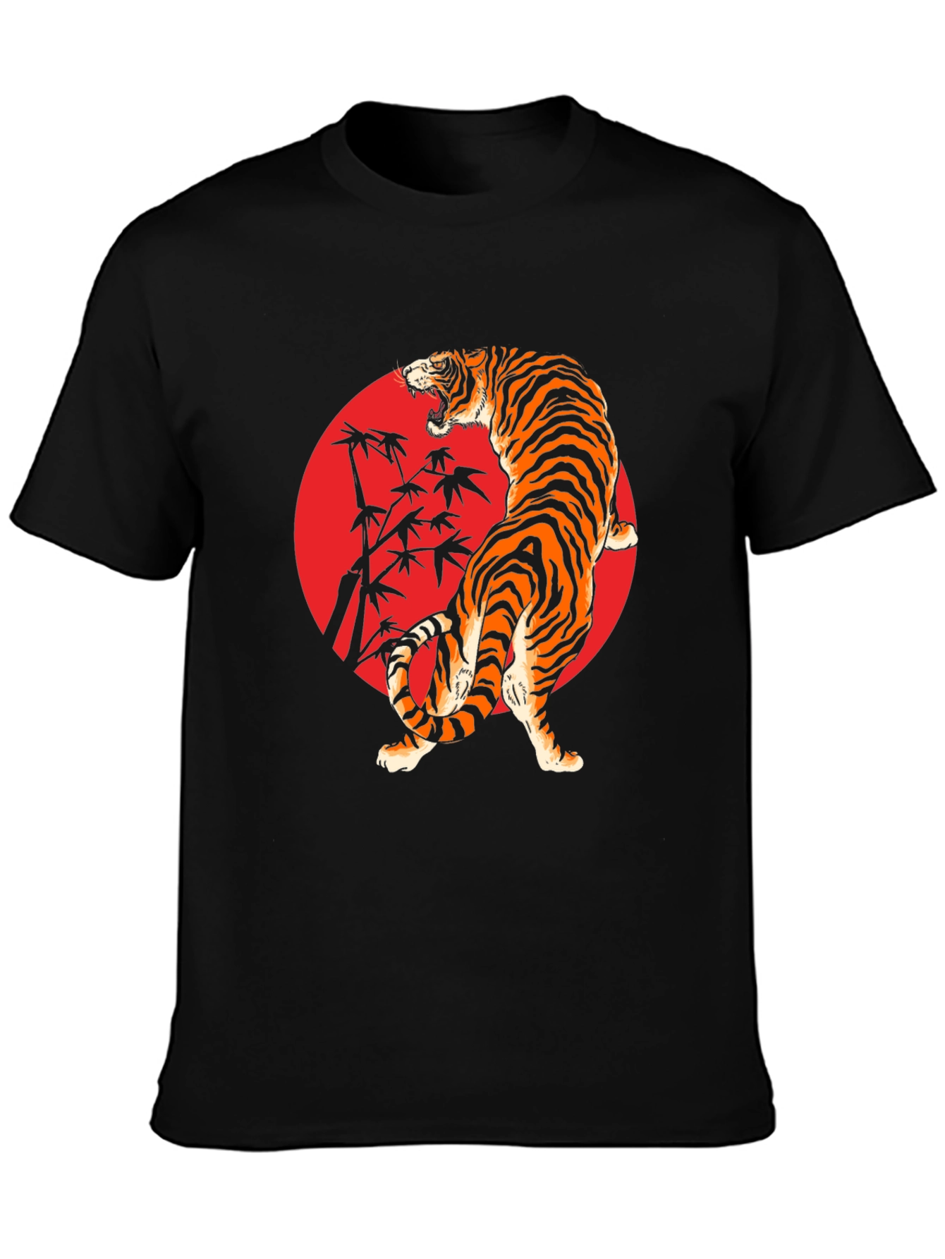 Tiger Graphic Tee - Black T-Shirt with Bold Design