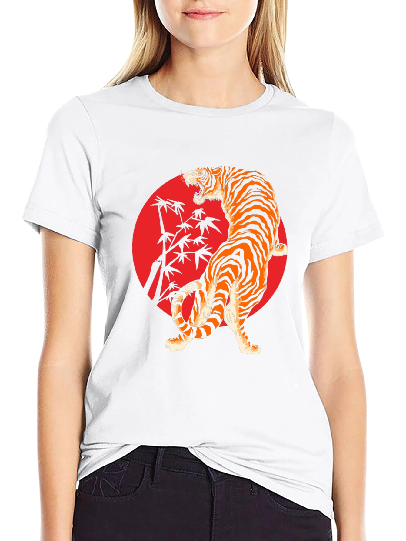 Tiger Graphic Tee - Black T-Shirt with Bold Design