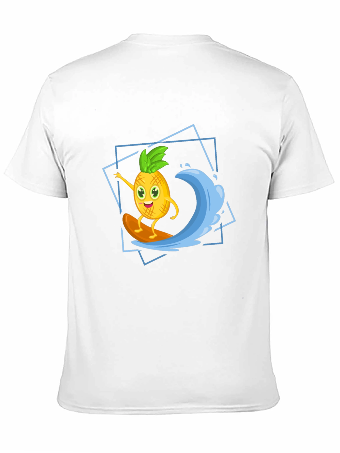 Funny Pineapple Surfing Graphic T-Shirt