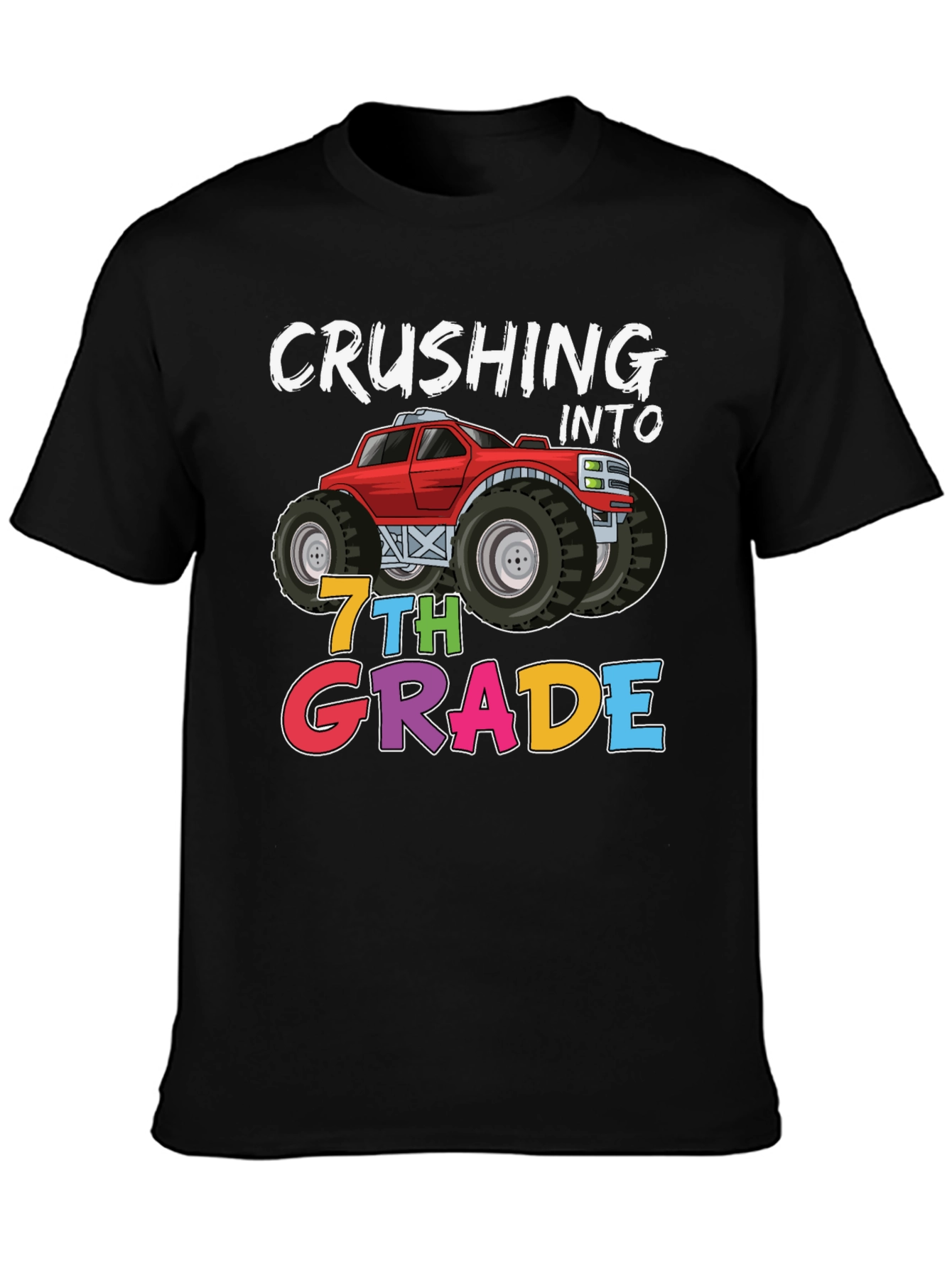 Crushing Into 7th Grade Monster Truck Tee