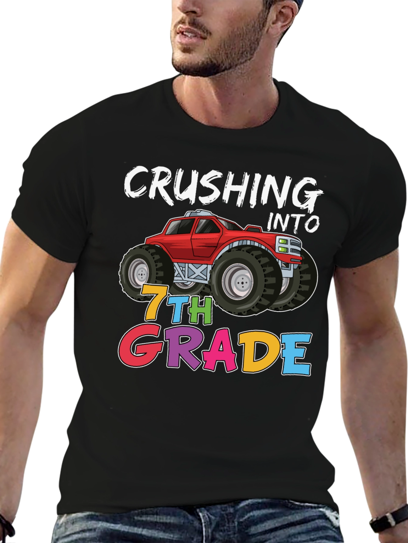 Crushing Into 7th Grade Monster Truck Tee