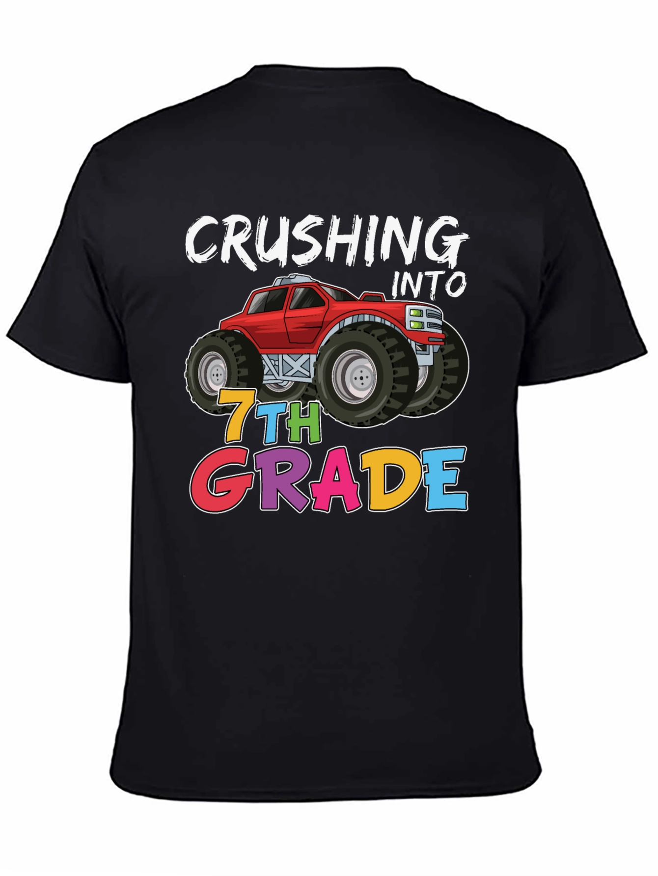 Crushing Into 7th Grade Monster Truck Tee
