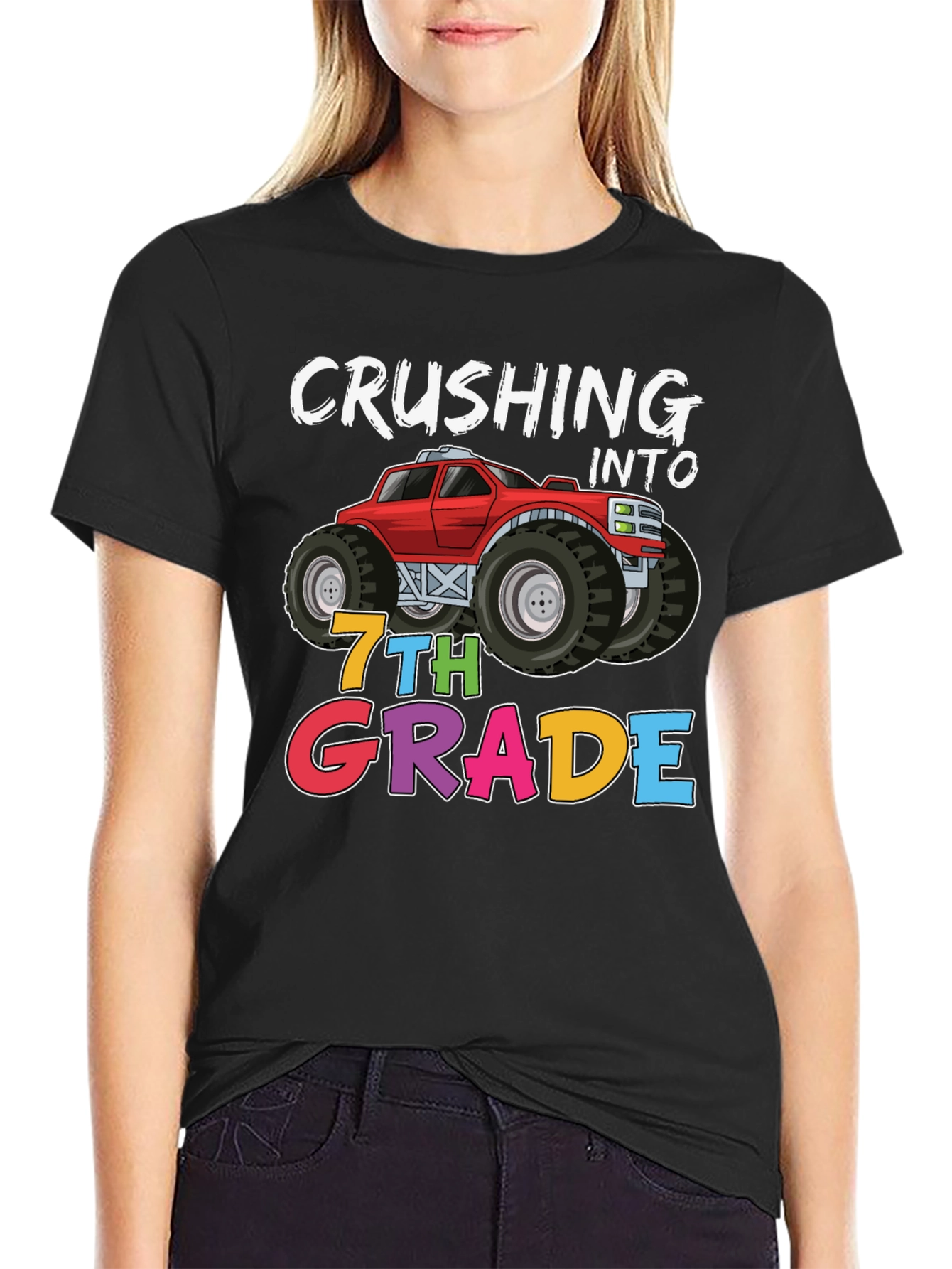 Crushing Into 7th Grade Monster Truck Tee