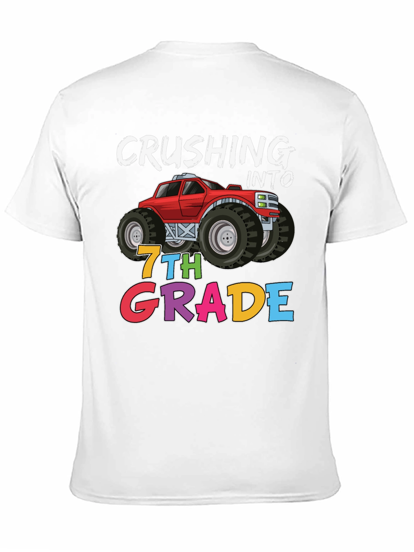 Crushing Into 7th Grade Monster Truck Tee