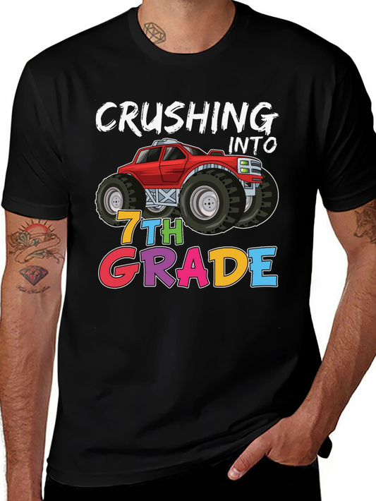 Crushing Into 7th Grade Monster Truck Tee
