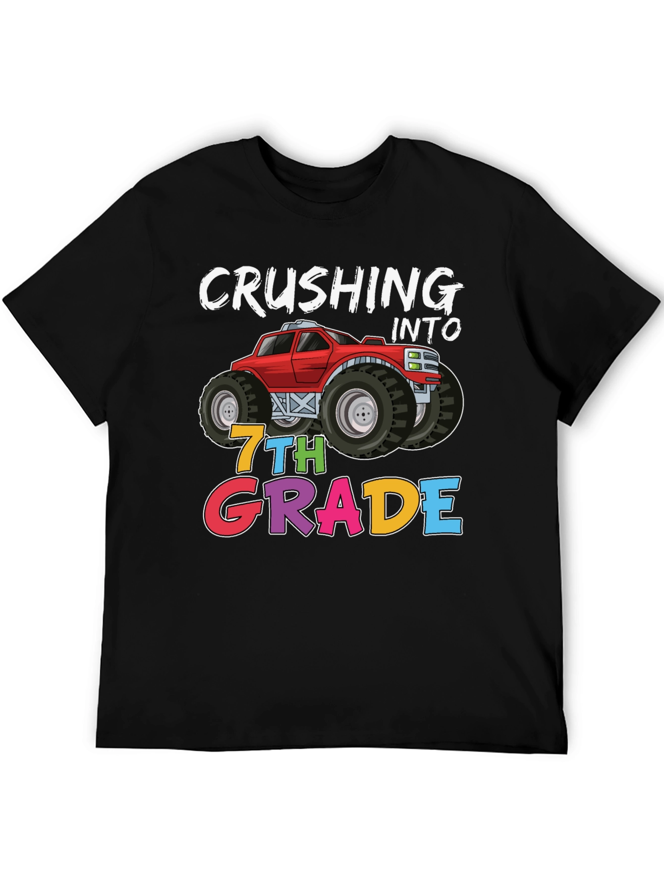 Crushing Into 7th Grade Monster Truck Tee