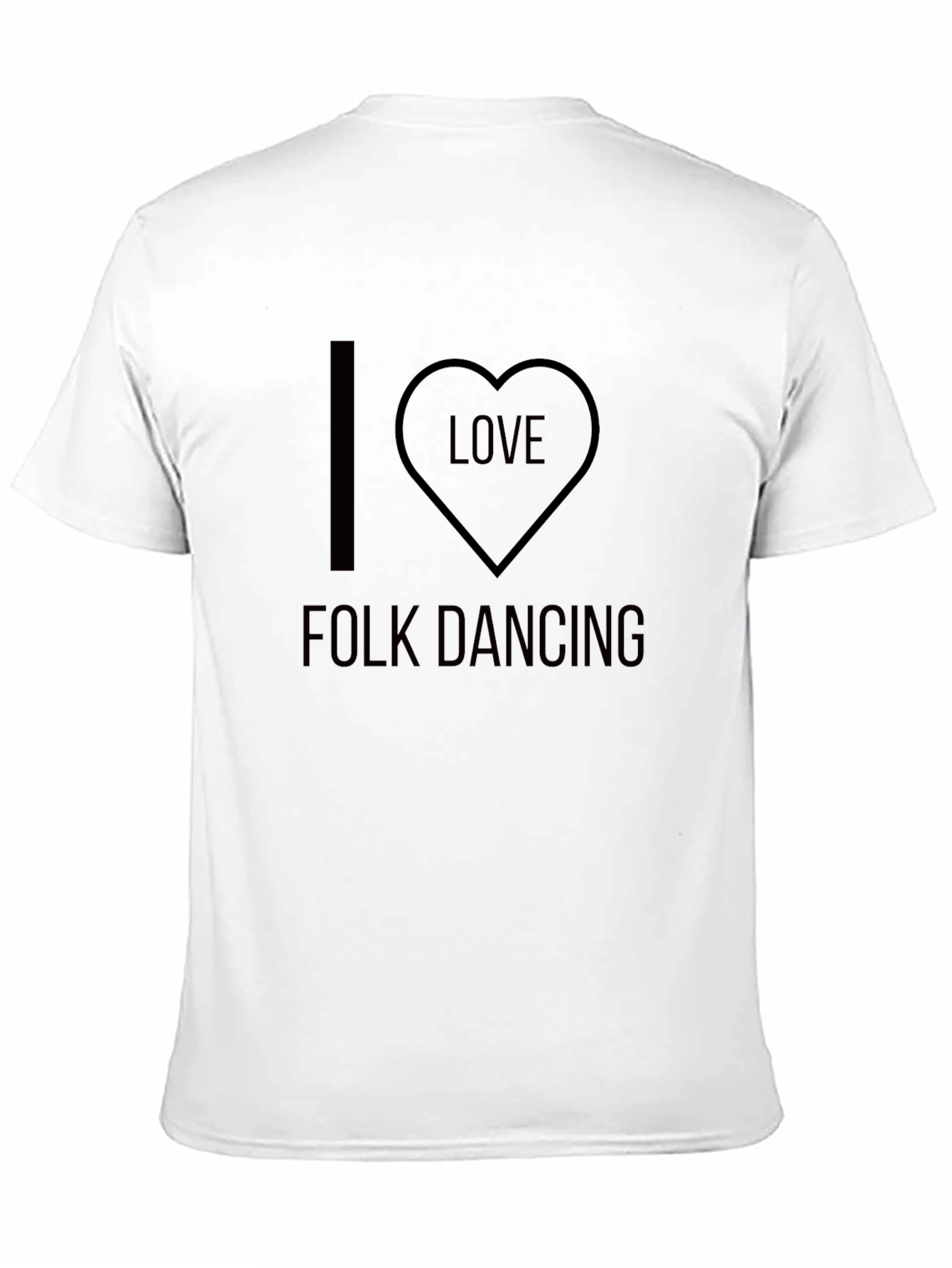 I Love Folk Dancing Black T-Shirt