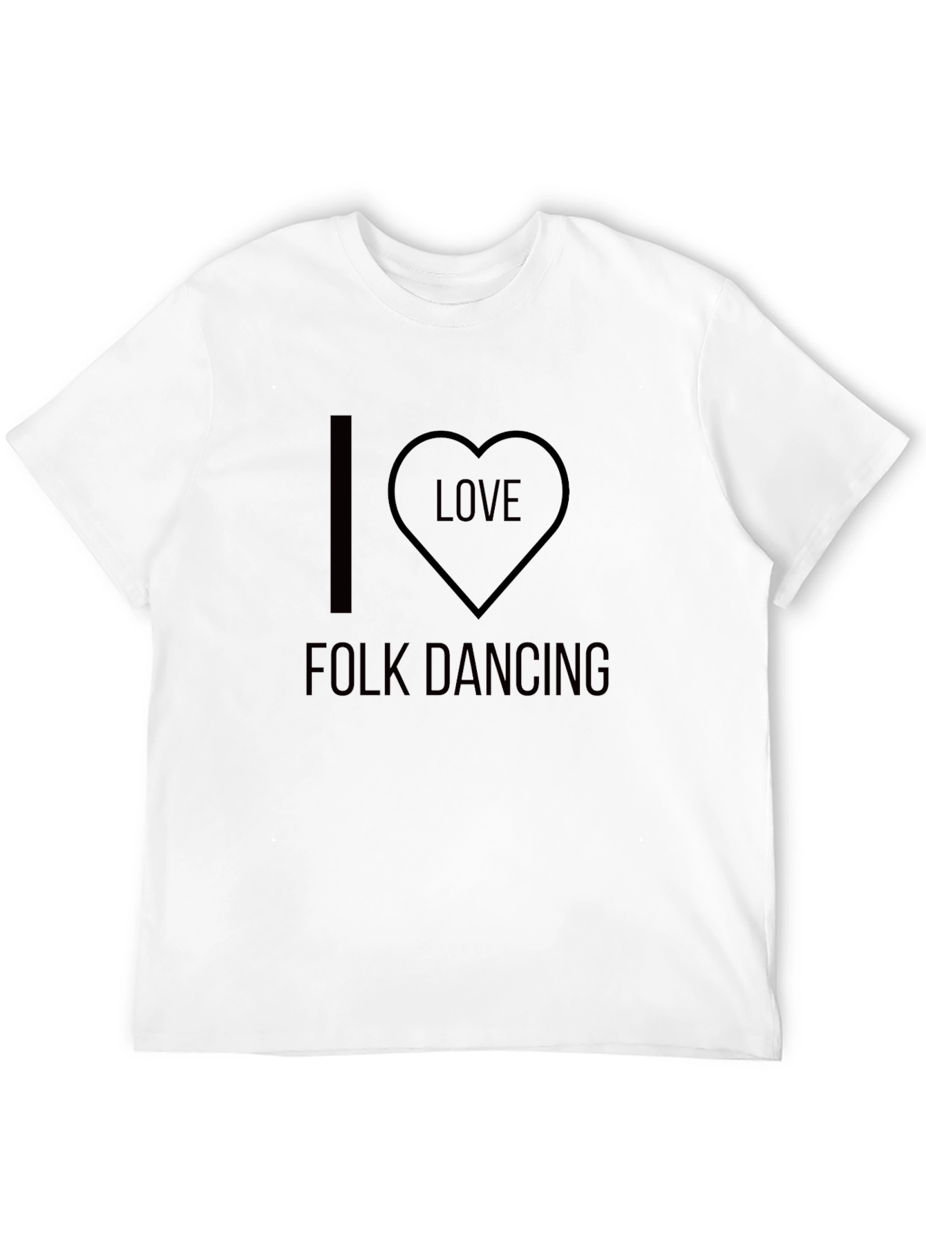 I Love Folk Dancing Black T-Shirt