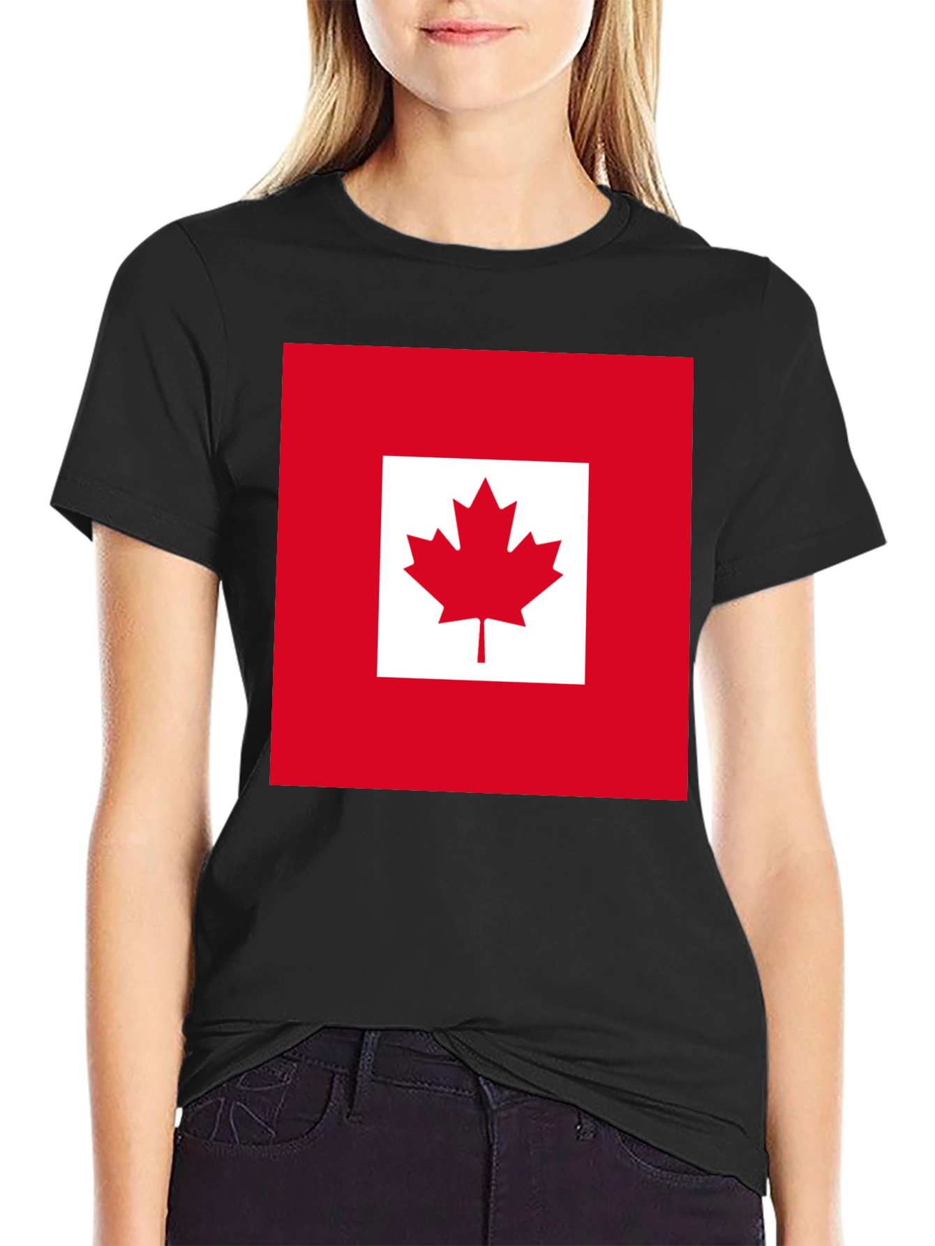 Canada Flag Graphic T-Shirt - Black
