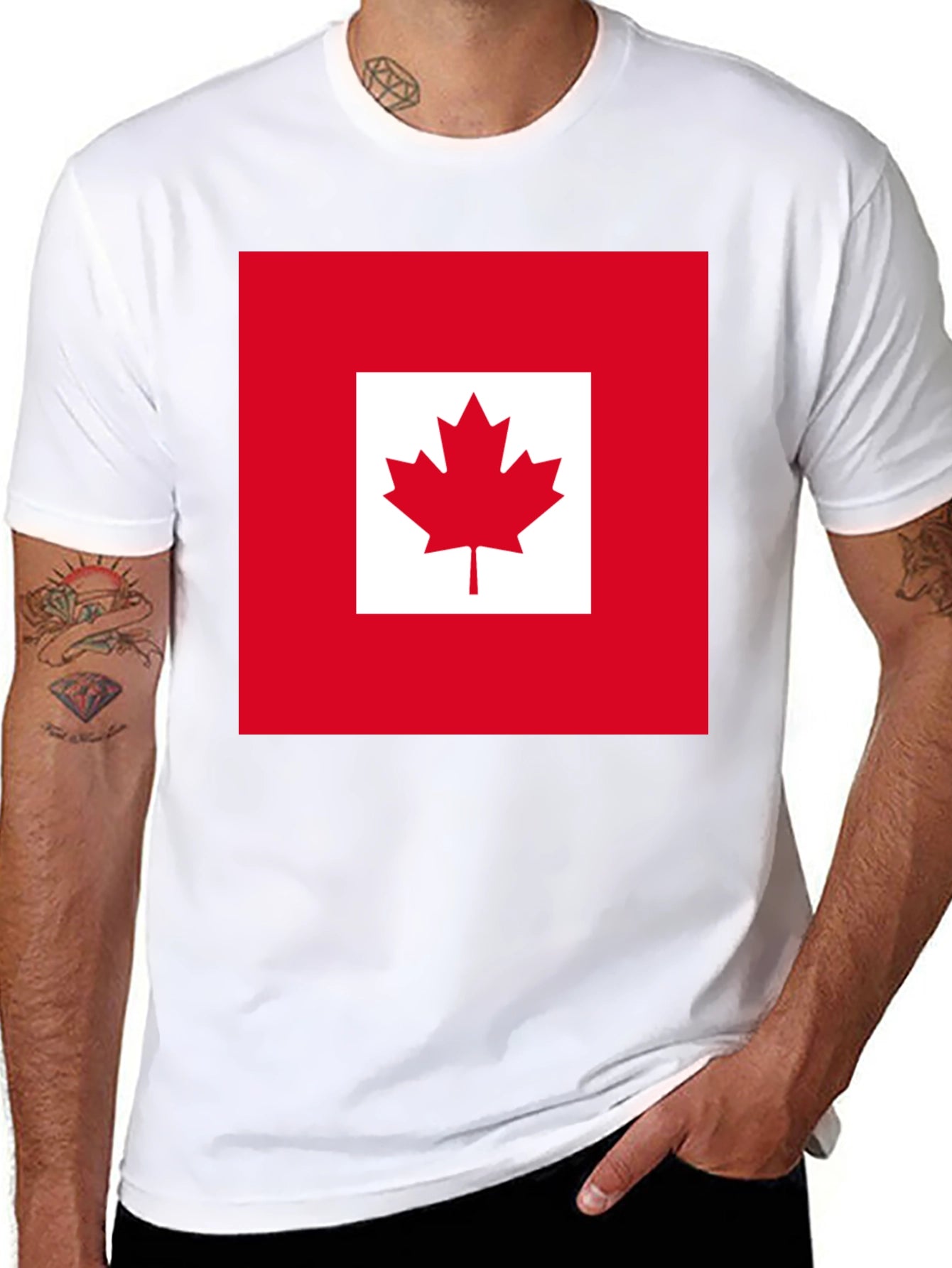 Canada Flag Graphic T-Shirt - Black