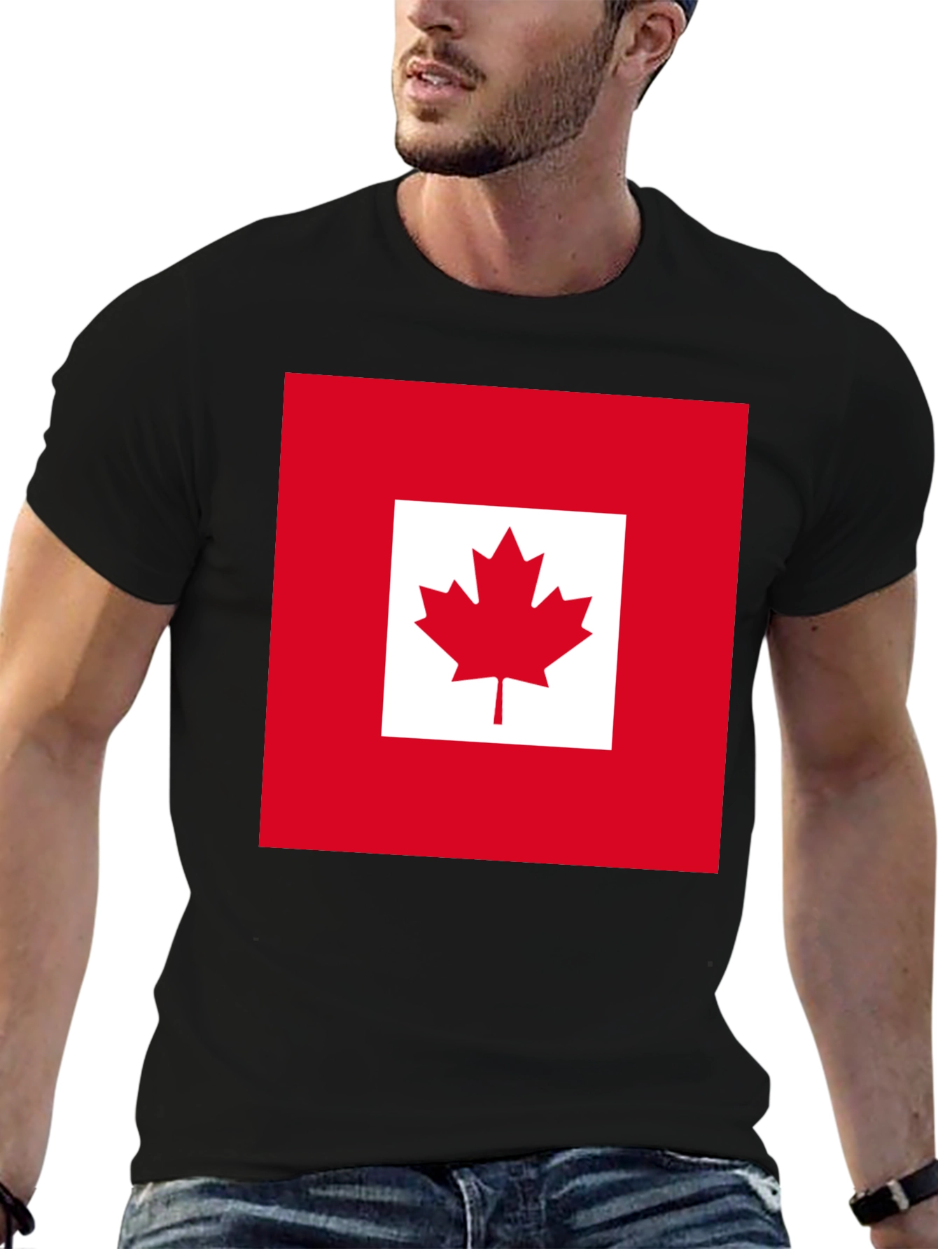 Canada Flag Graphic T-Shirt - Black