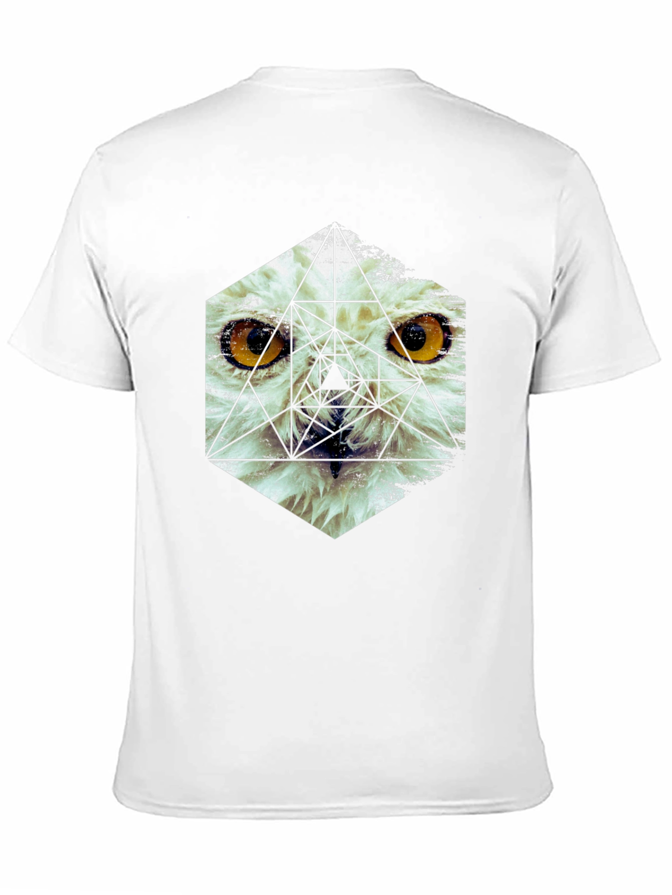 Geometric Owl Graphic T-Shirt - Modern Unisex Tee