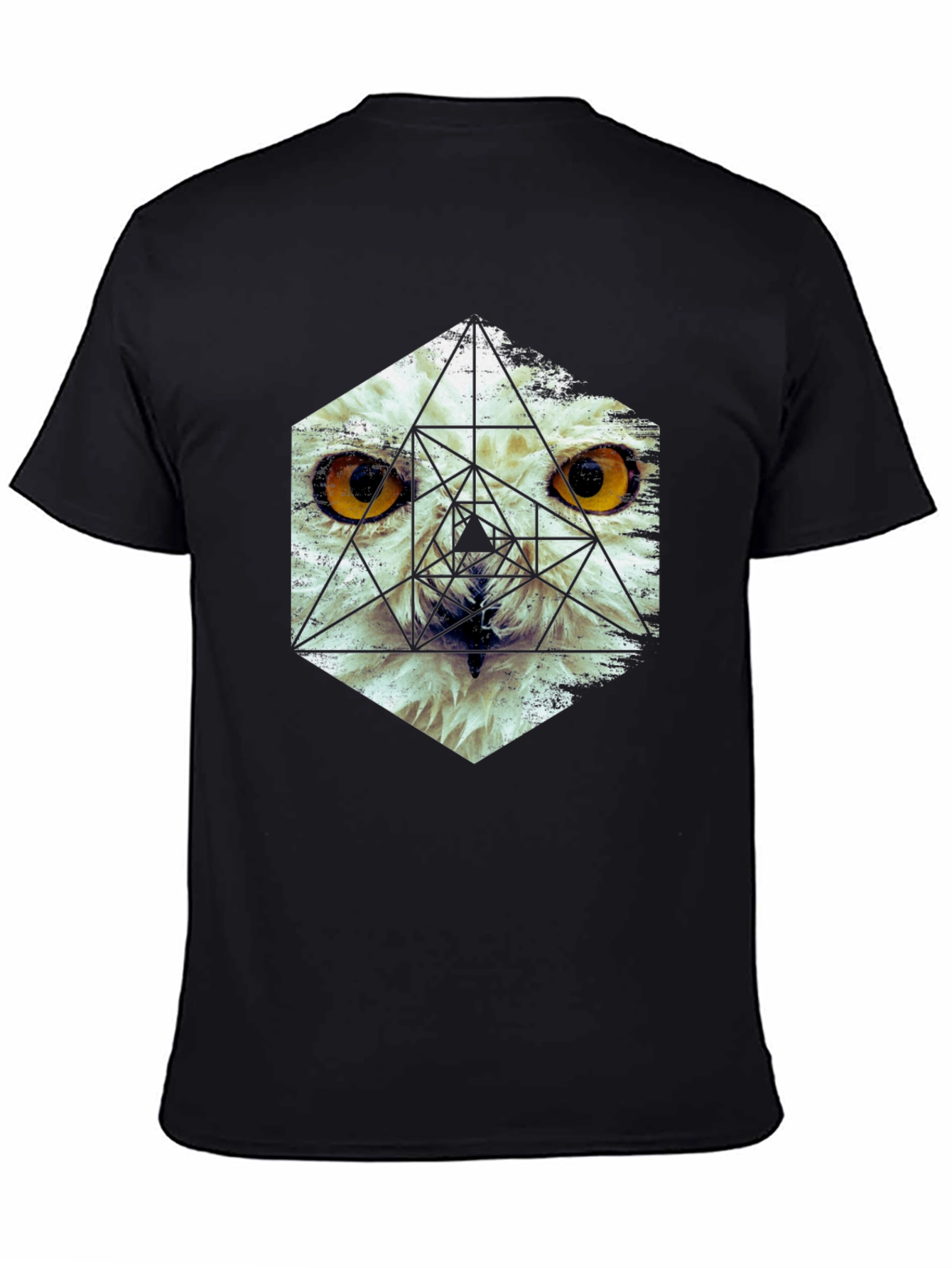Geometric Owl Graphic T-Shirt - Modern Unisex Tee