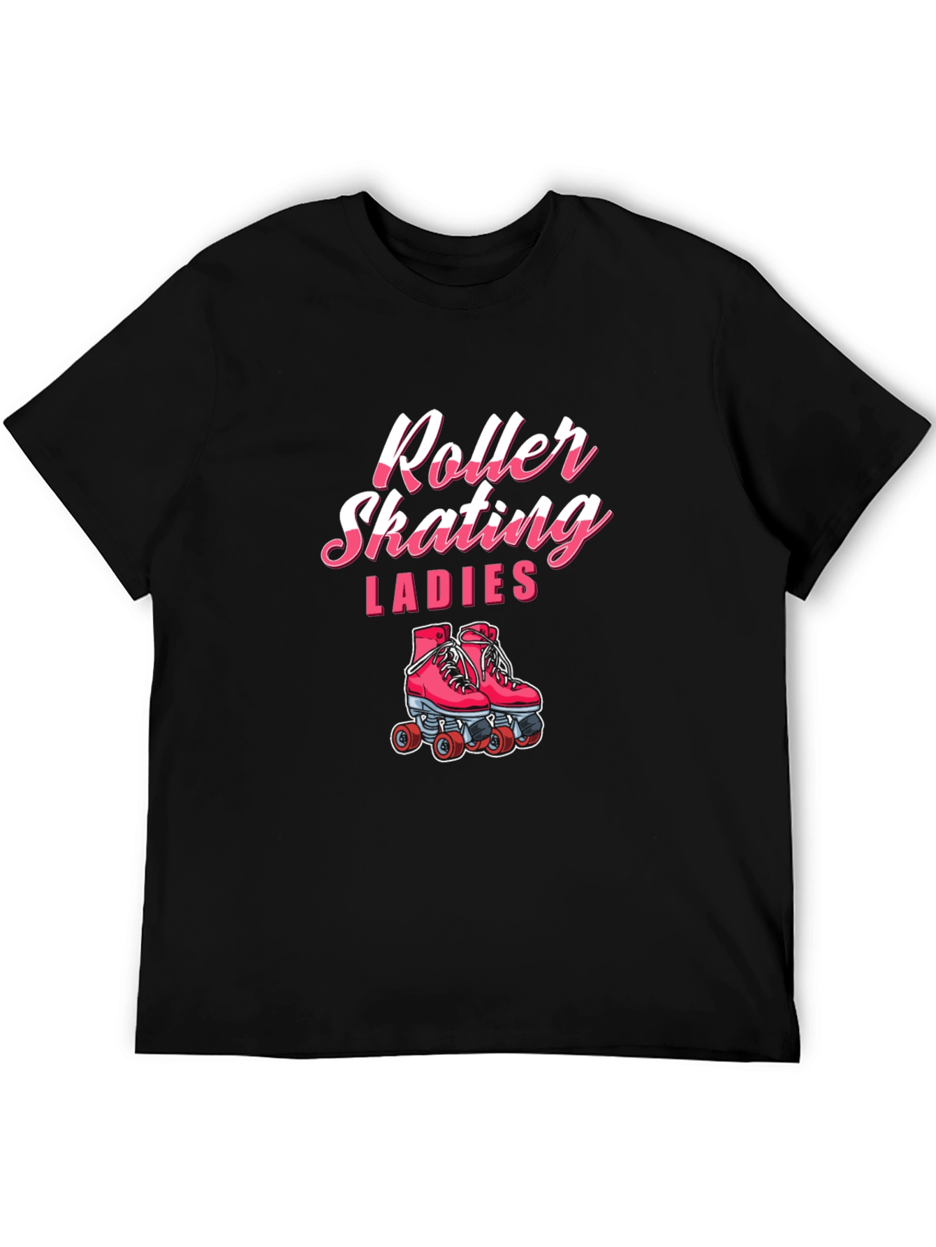 Roller Skating Ladies Black T-Shirt