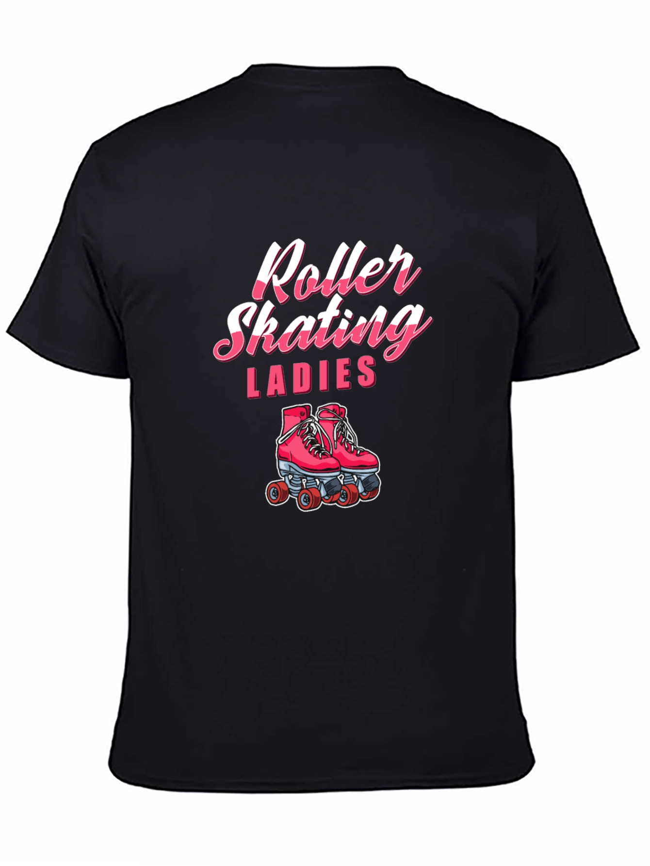 Roller Skating Ladies Black T-Shirt