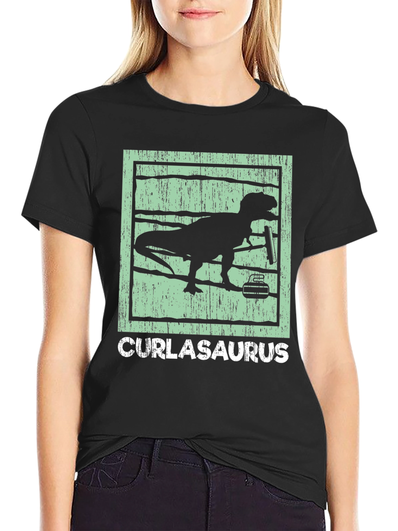 CURLASAURUS T-Rex Curl Barbell Gym Shirt