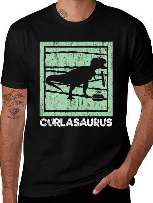 CURLASAURUS T-Rex Curl Barbell Gym Shirt