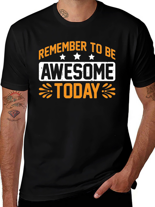 Awesome Today Graphic Tee - Black Cotton T-Shirt