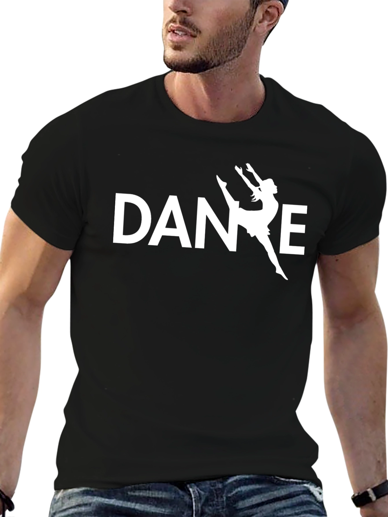Dance Silhouette Graphic Tee - Black Unisex T-Shirt