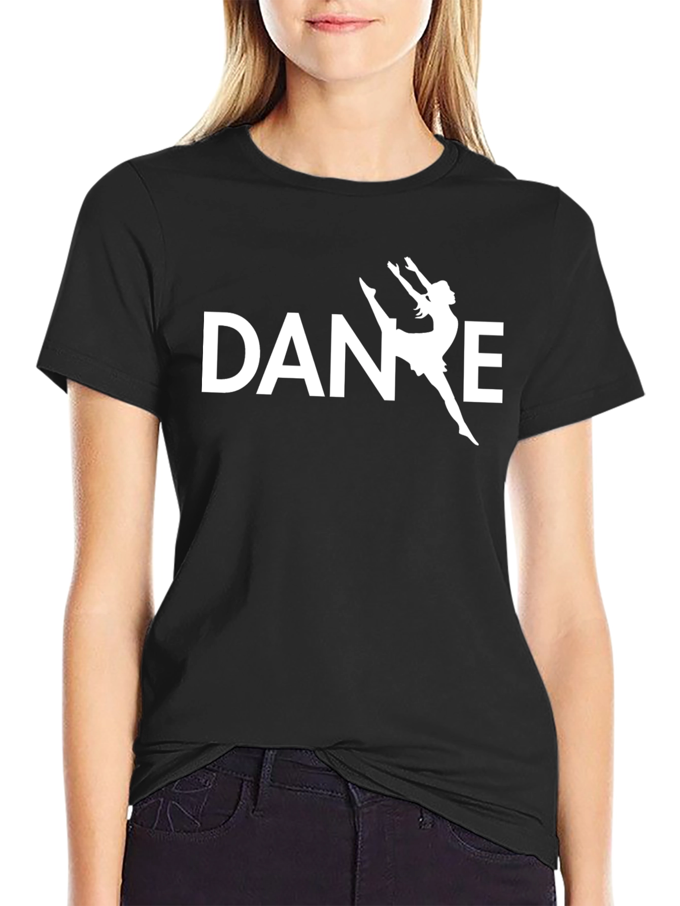 Dance Silhouette Graphic Tee - Black Unisex T-Shirt