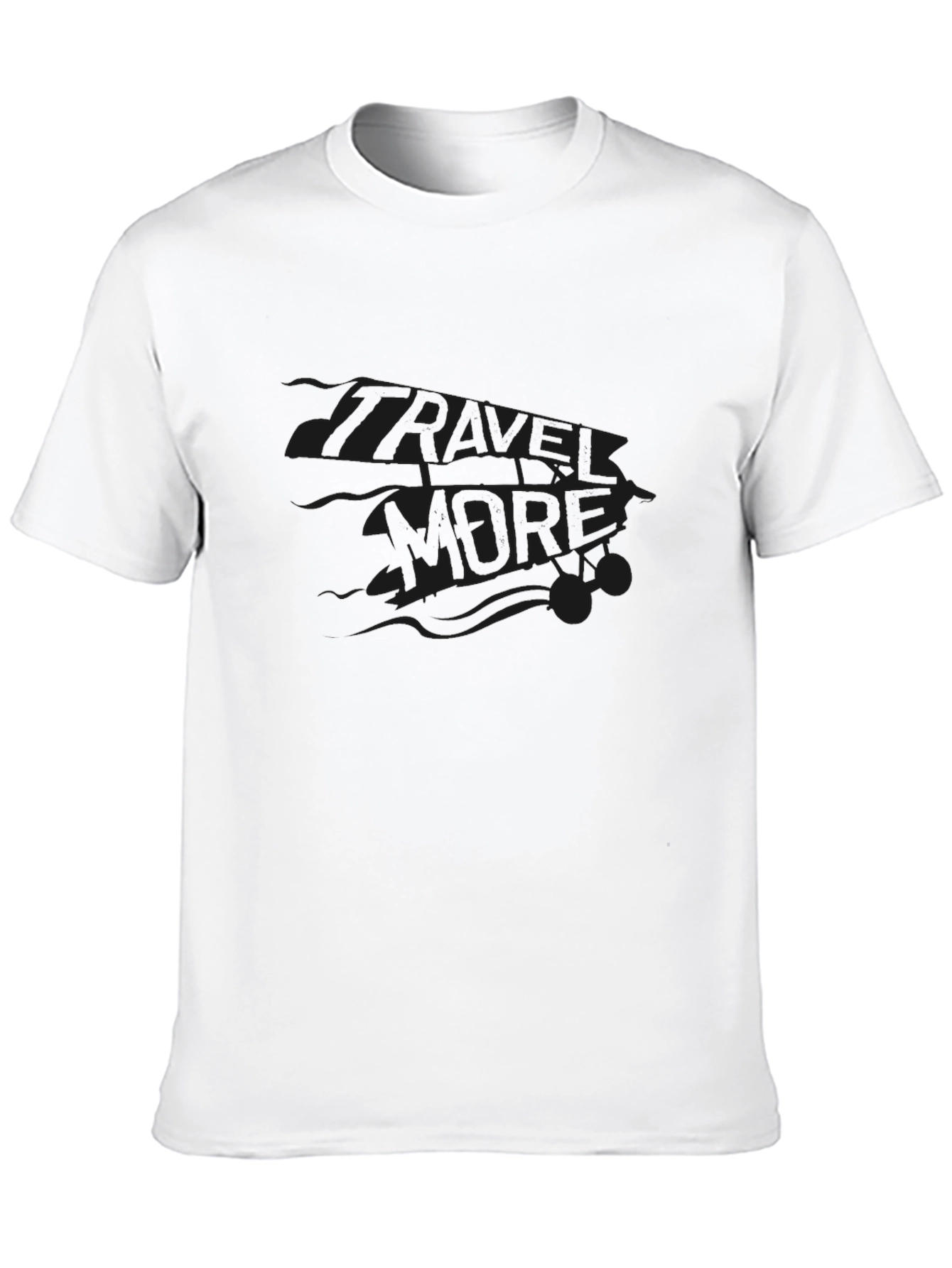 Travel More Black Graphic Tee