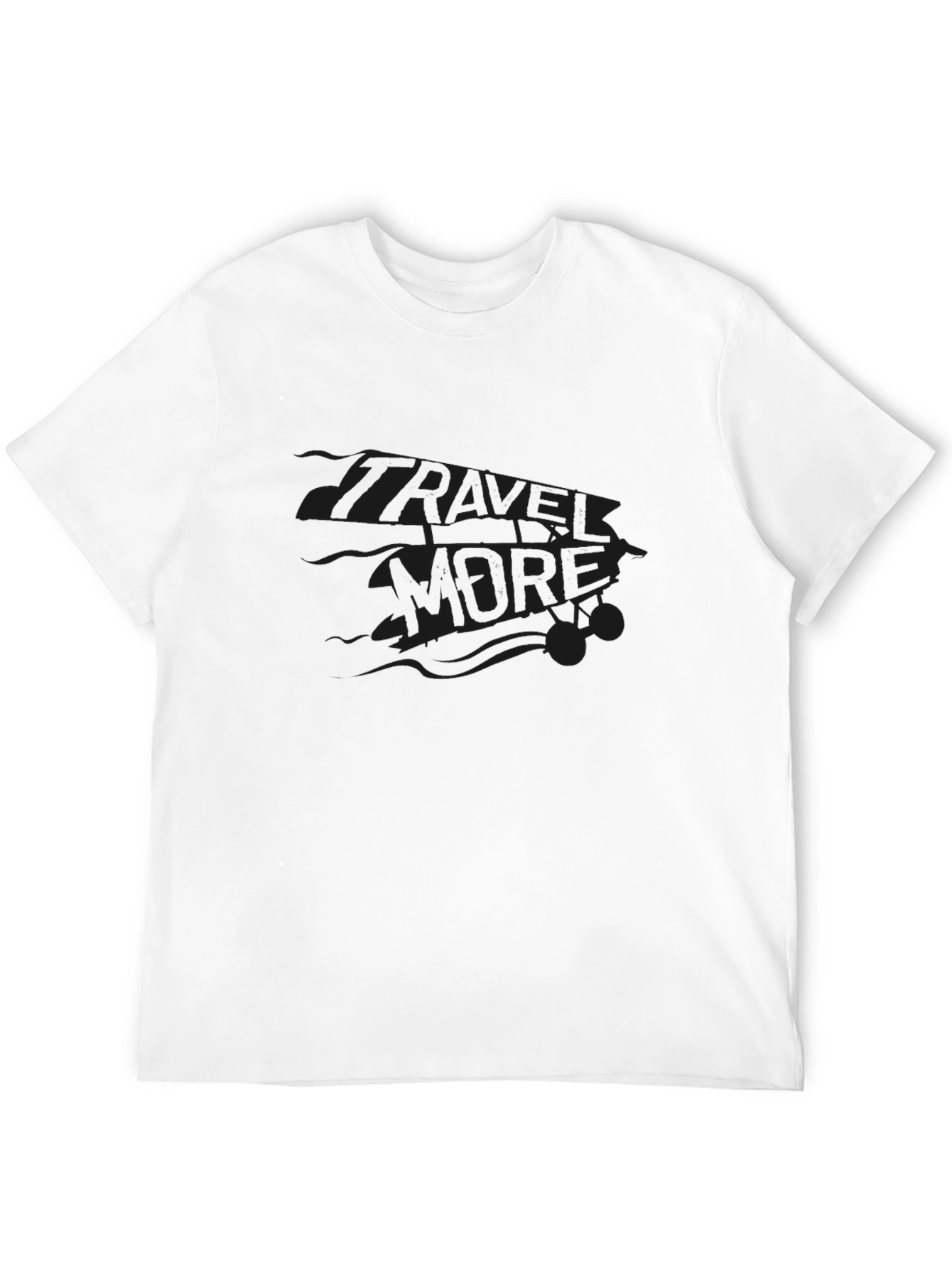 Travel More Black Graphic Tee