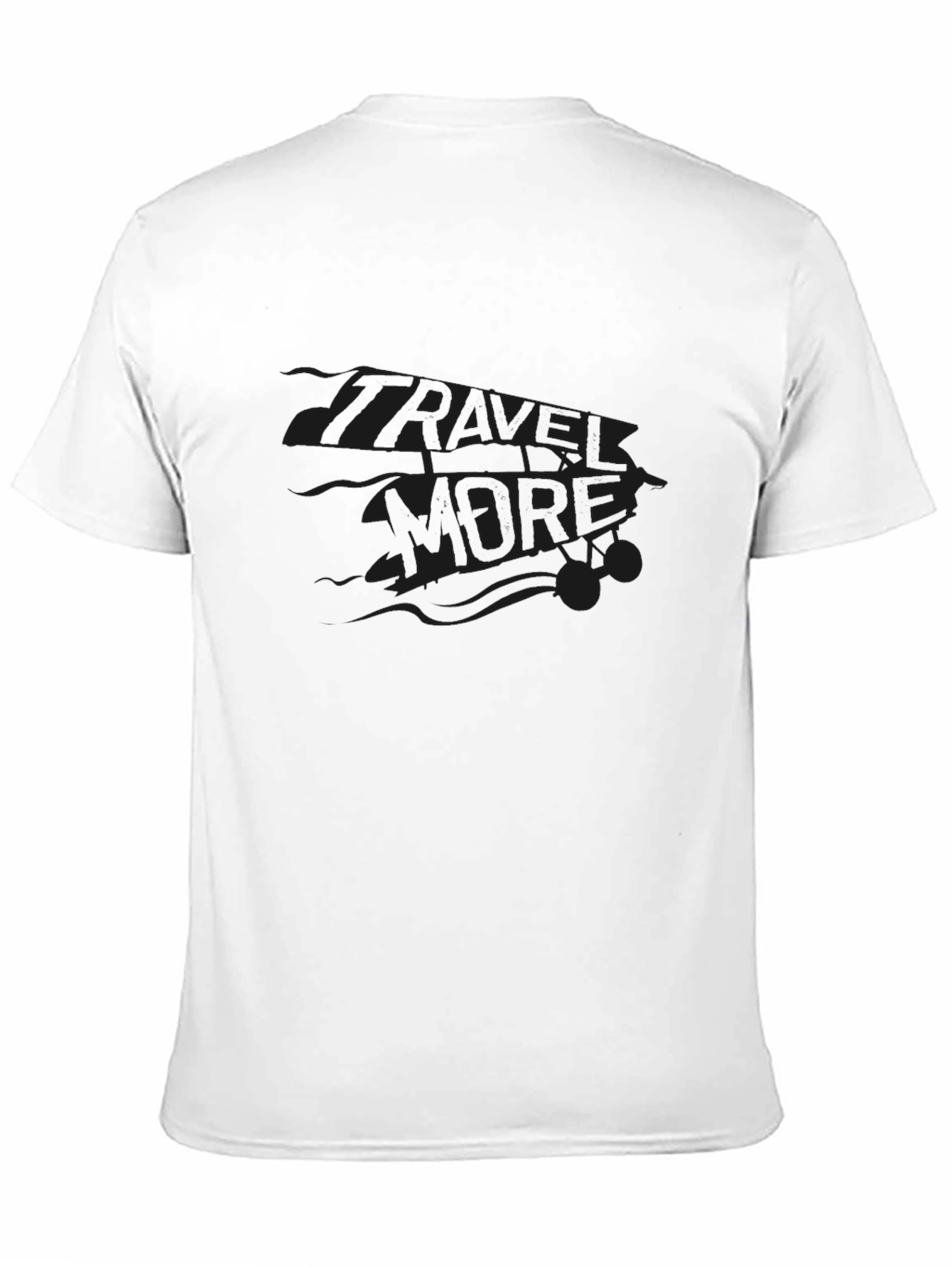 Travel More Black Graphic Tee