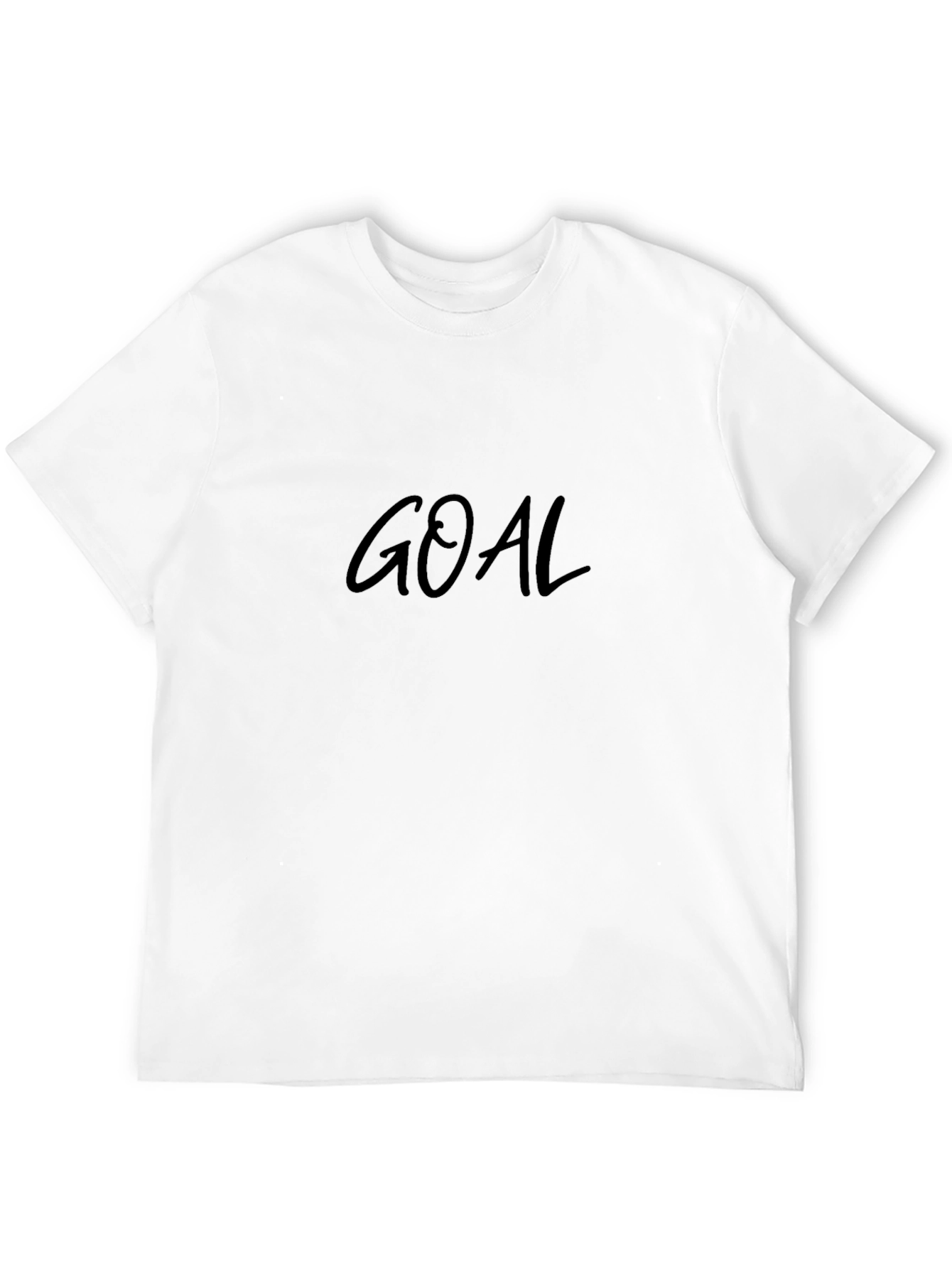 Mens Black GOAL Graphic Tee - Casual Style