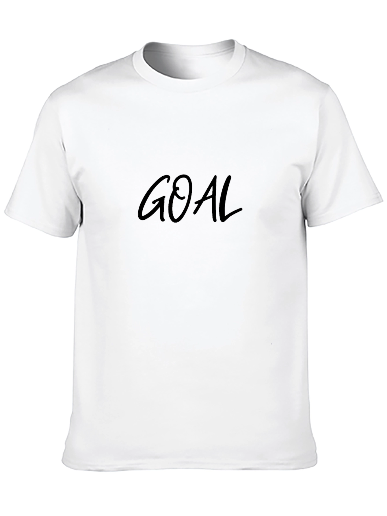 Mens Black GOAL Graphic Tee - Casual Style