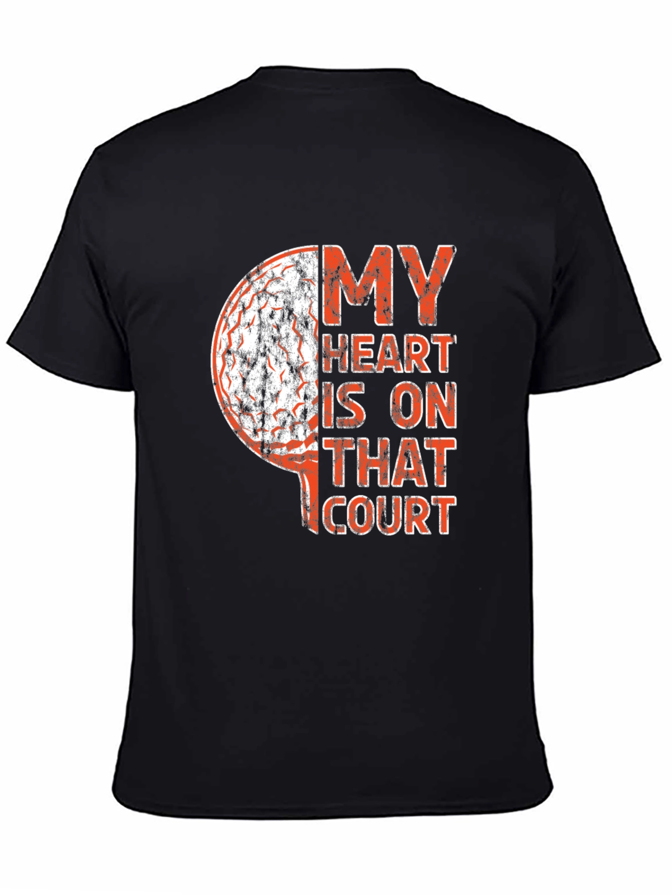 Basketball Heart Graphic Tee - Sports Fan Apparel