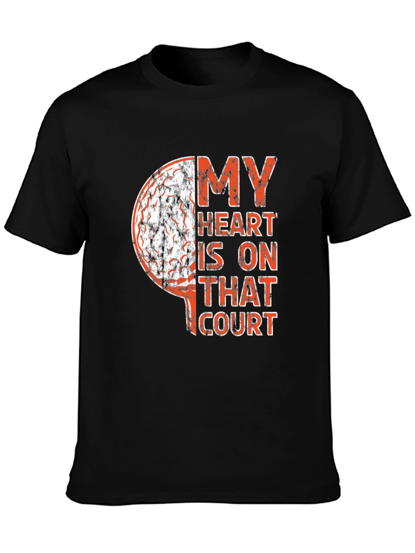 Basketball Heart Graphic Tee - Sports Fan Apparel