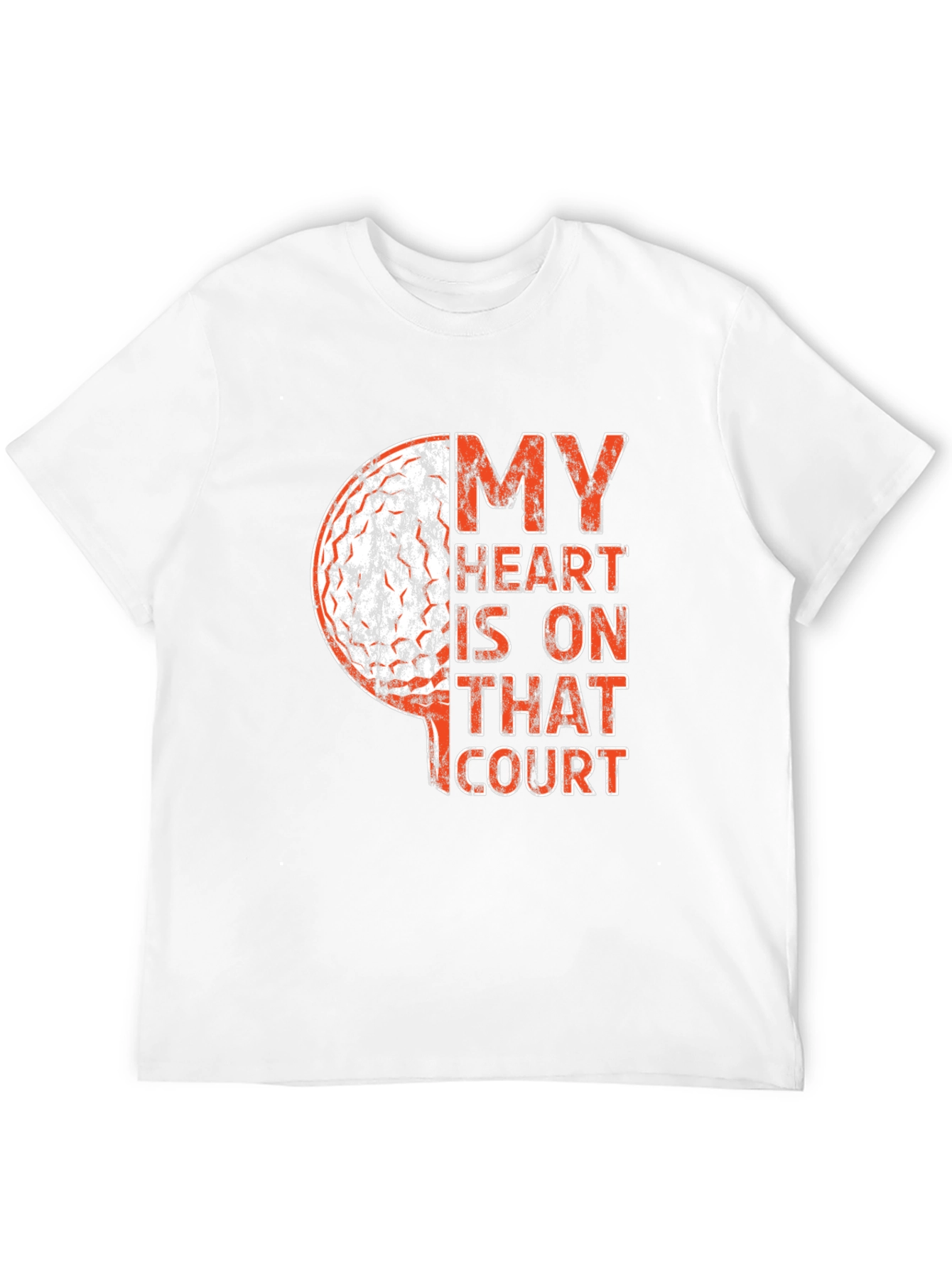 Basketball Heart Graphic Tee - Sports Fan Apparel