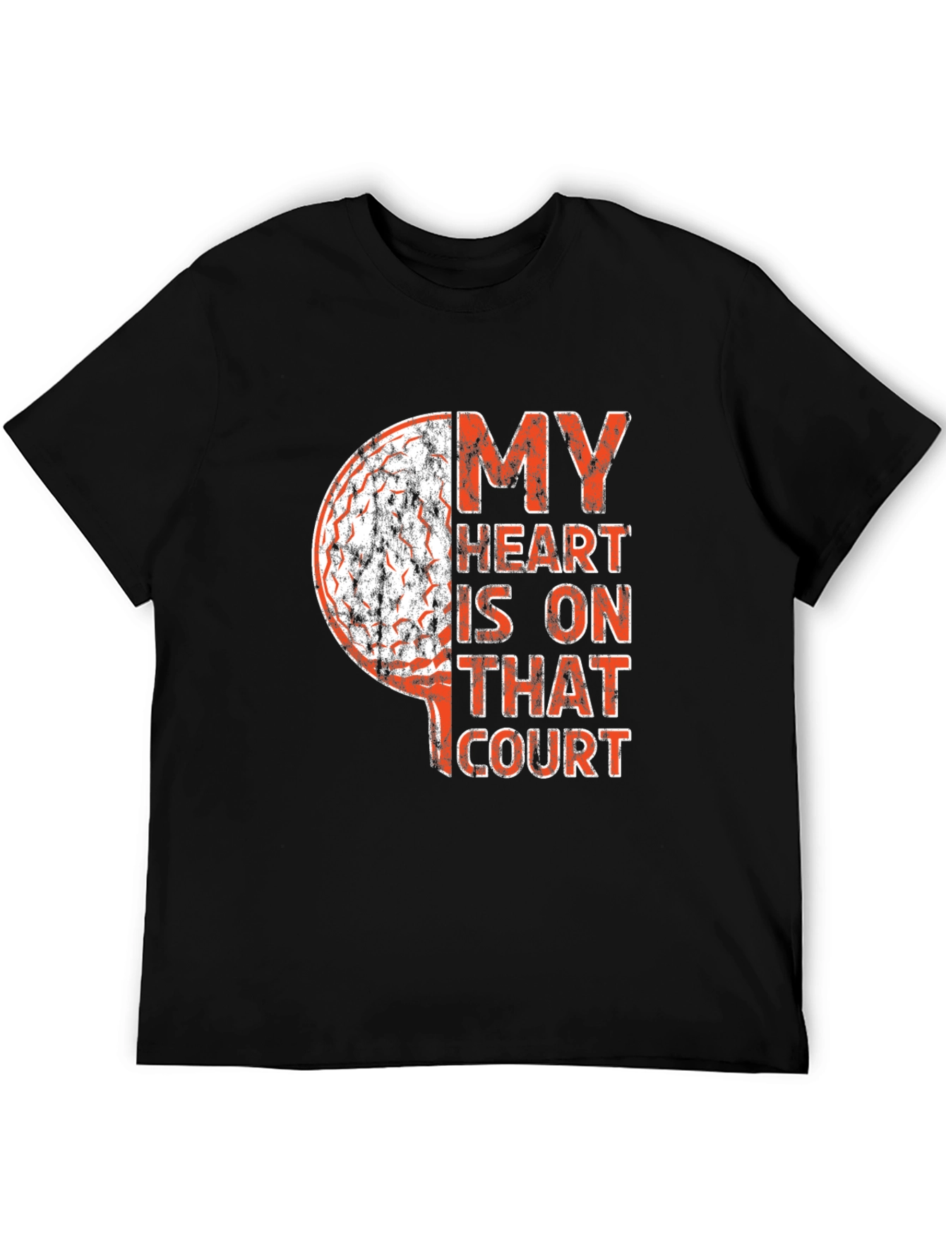 Basketball Heart Graphic Tee - Sports Fan Apparel