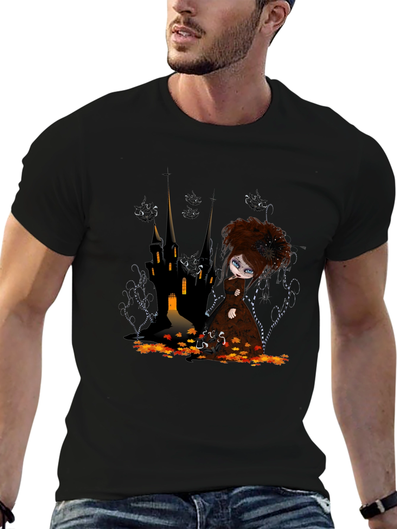 Gothic Doll Castle Graphic T-Shirt
