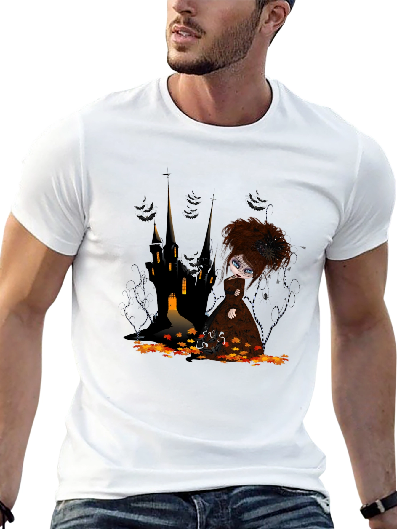 Gothic Doll Castle Graphic T-Shirt